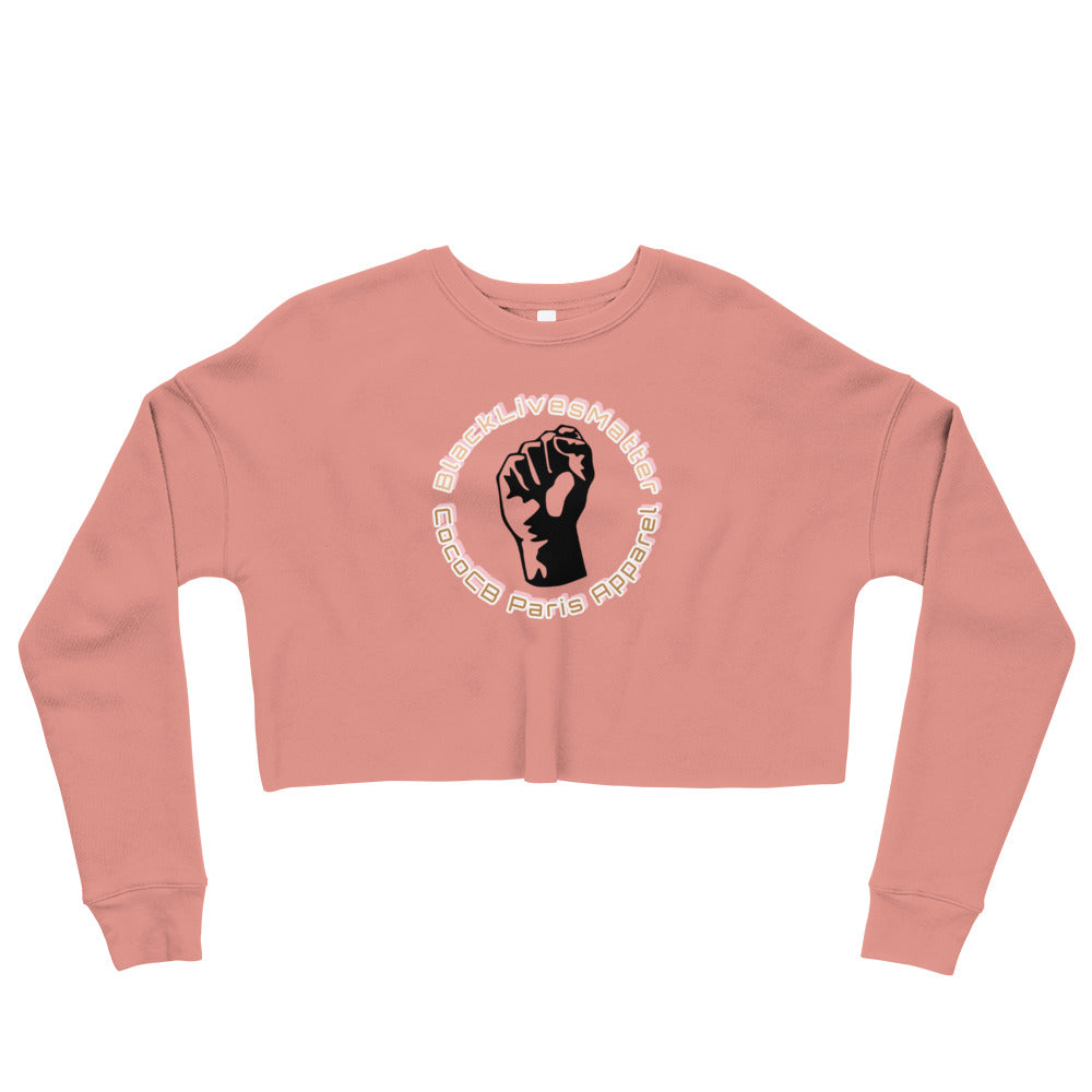 BLM Rose/Mauve Cropped Sweatshirt (Fist)