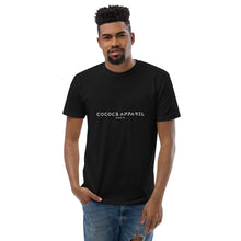 Charger l&#39;image dans la galerie, T-shirt classique  pour hommes blanc sur noir
