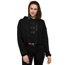 Load image into Gallery viewer, Women&#39;s Cropped Cut Hoodie (kisses)
