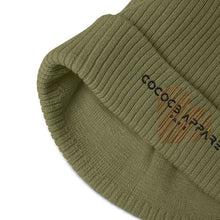 Load image into Gallery viewer, Khaki Green Organic Ribbed Beanie (heart)
