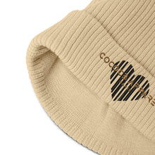 Load image into Gallery viewer, Beige Nude Organic Ribbed Beanie (heart)
