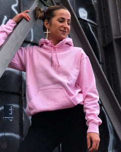 Sweat à capuche rose tendre femmes (om)