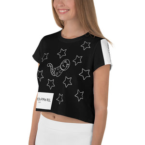 The StellarBlack SpaceCat Cropped T-Shirt