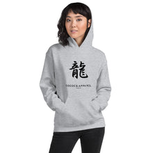 Load image into Gallery viewer, Women&#39;s Light Grey Hoodie (jp-dragon)
