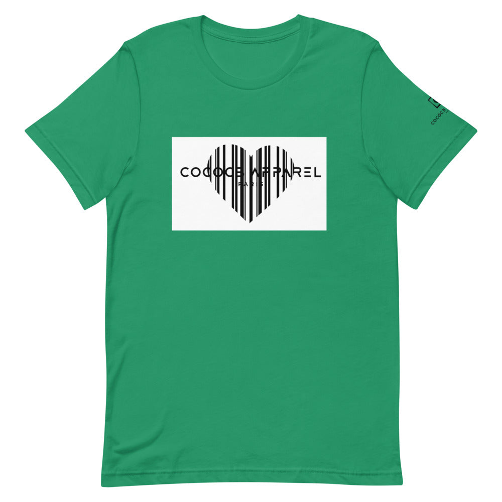 T-shirt vert feuille hommes #1 (coeur)