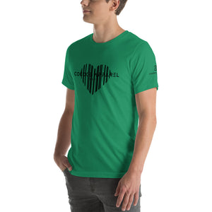 T-shirt vert feuille hommes #2 (coeur)