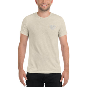 T-shirt brodé couleur sable hommes (coeur)