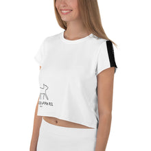 Load image into Gallery viewer, The White CatWalk Cropped T-Shirt
