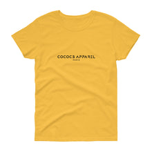 Charger l&#39;image dans la galerie, T-Shirt classique jaune femmes
