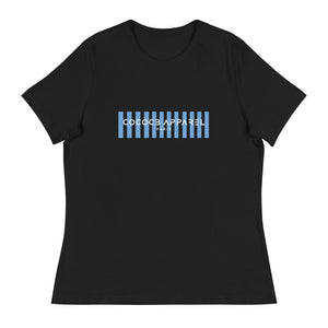 Women's Short Sleeve Black T-Shirt (barcode)